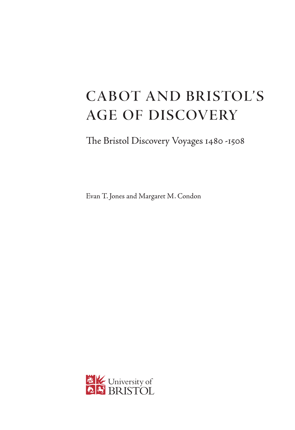 Cabot and Bristol's Age of Discovery