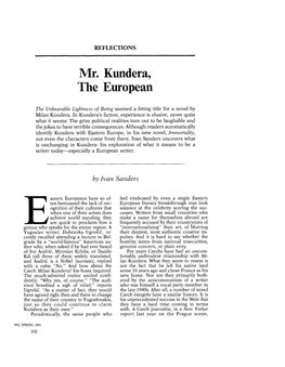 Mr. Kundera, the European