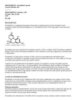 DRONABINOL- Dronabinol Capsule Actavis Pharma, Inc