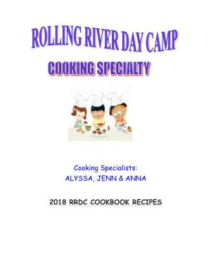 RRDC 2018 Cookbook