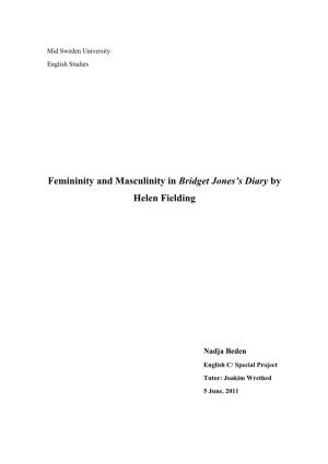 Femininity and Masculinity in Bridget Jones's Diary by Helen Fielding