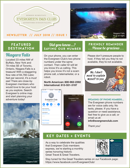 Niagara Falls, Newsletter // July 2018 // Issue 1 Lit up at Night