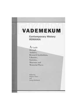 Vademekum Contemporary History Romania