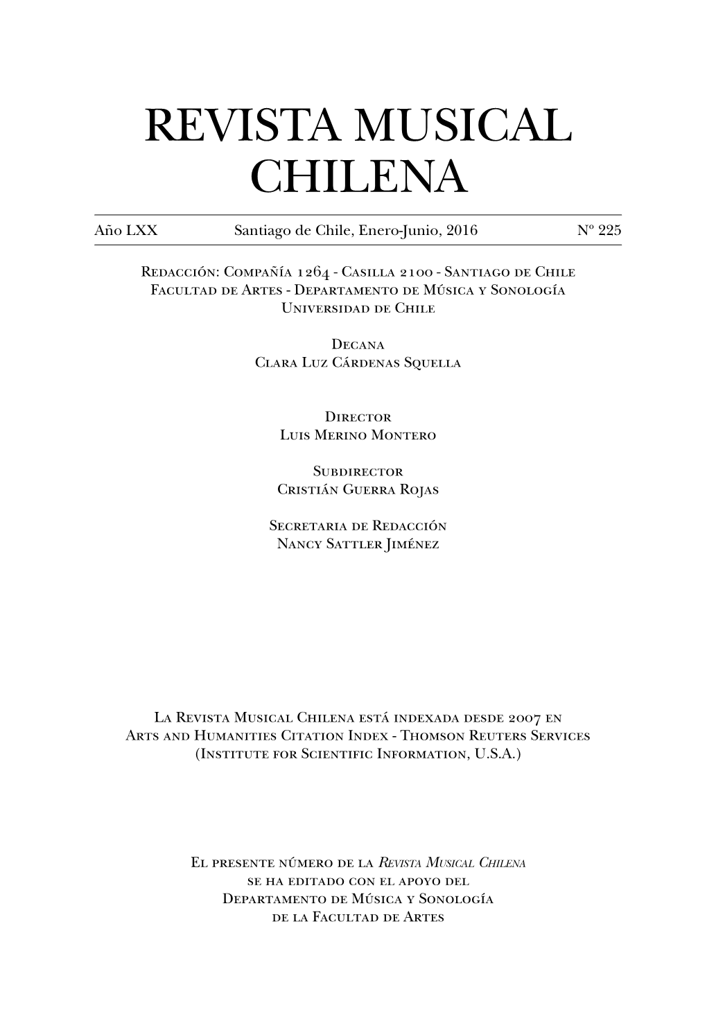 Revista Musical Chilena