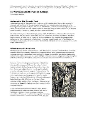 Beowulf – Introductory Material