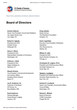 Board of Directors | U.S