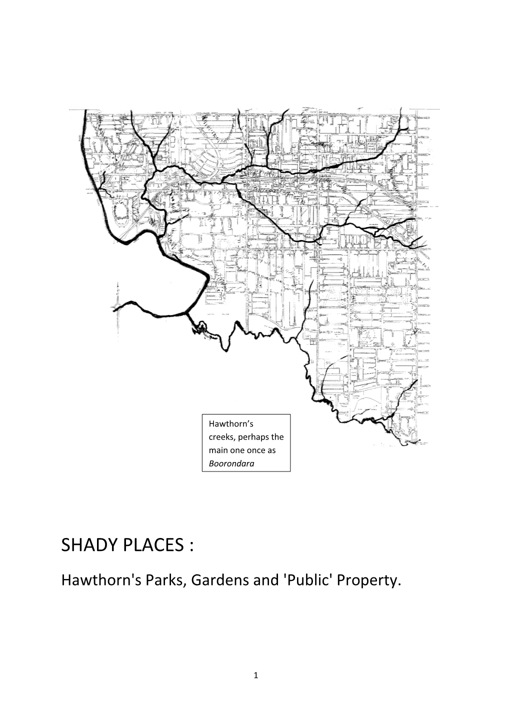 SHADY PLACES : Hawthorn's Parks, Gardens and 'Public' Property