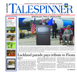 Lackland Parade Pays Tribute to Fiesta Basketball Championships 24 by Mike Joseph Continues Through April 25