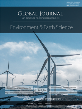 Global Journal of Science Frontier Research: � � N� Iornment & � Arth Science