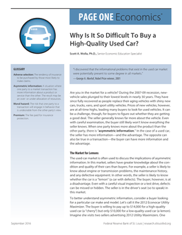 Why Is It So Difficult to Buy a High-Quality Used Car?