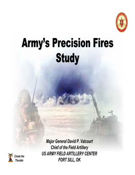 Army's Precision Fires Study
