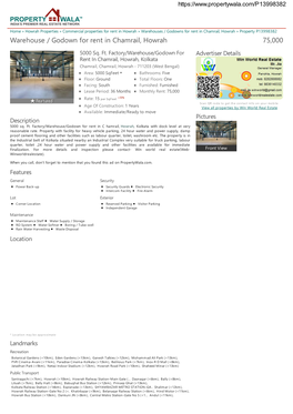 Warehouse / Godown for Rent in Chamrail, Howrah (P13998382