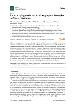 Tumor Angiogenesis and Anti-Angiogenic Strategies for Cancer Treatment