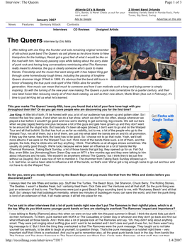 Page 1 of 3 Interview: the Queers 1/4/2007