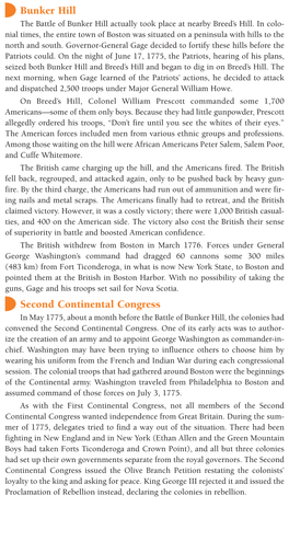 Bunker Hill Second Continental Congress Teaching Teaching