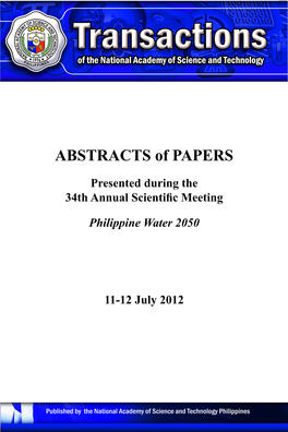 ABSTRACTS of PAPERS