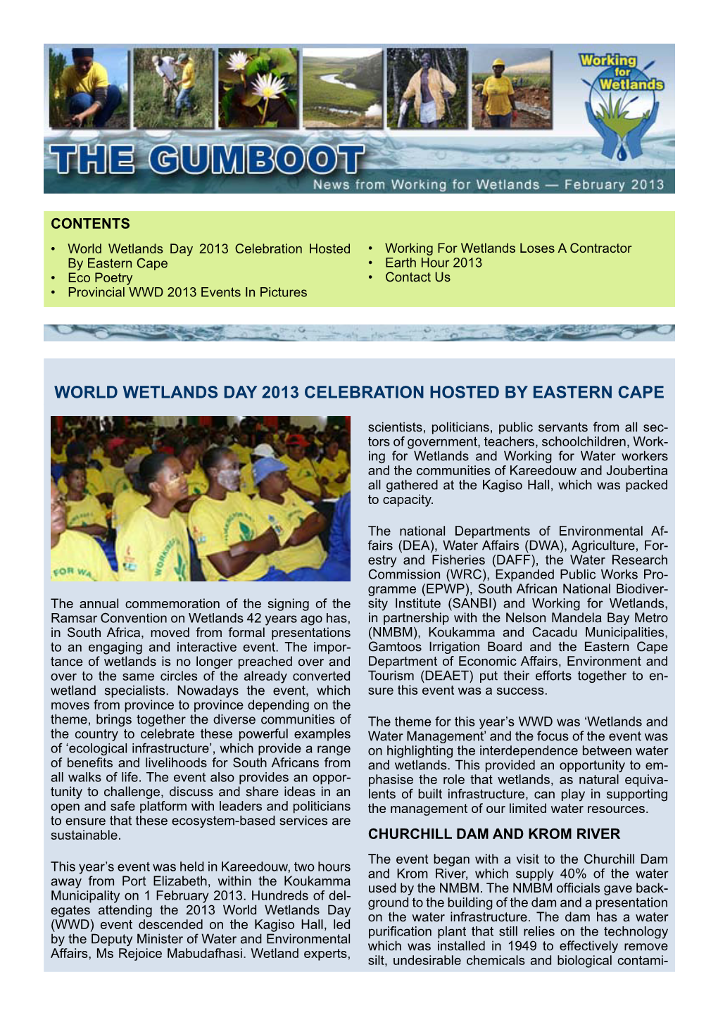 World Wetlands Day 2013 Celebration Hosted by Eastern Cape