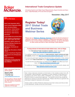 International Trade Compliance Update