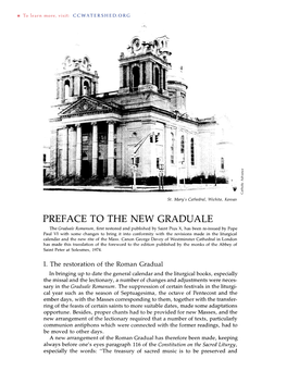 Preface to the New Graduale