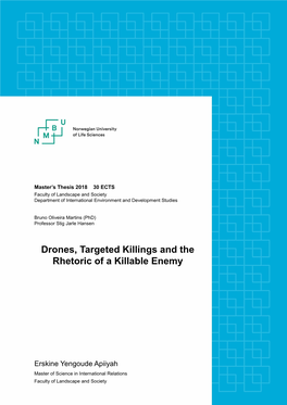 Drones, Targeted Killings and the Rhetoric of a Killable Enemy