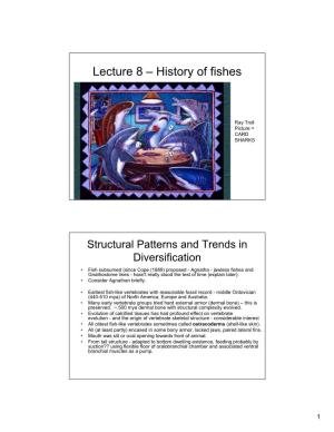 Lecture 8 – History of Fishes