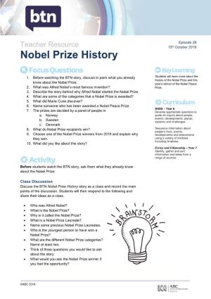 Nobel Prize History