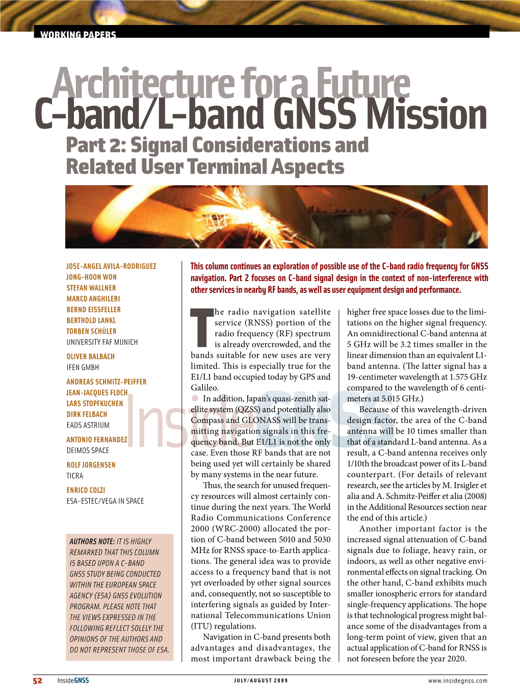 Architecture for a Future C-Band/L-Band GNSS Mission Part 2: Signal Considerations and Related User Terminal Aspects