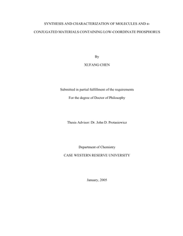 Synthesis and Characterization of Molecules and Π