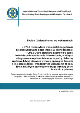 D76.0 Histiocytoza Z Komórek Langerhansa Niesklasyfikowana