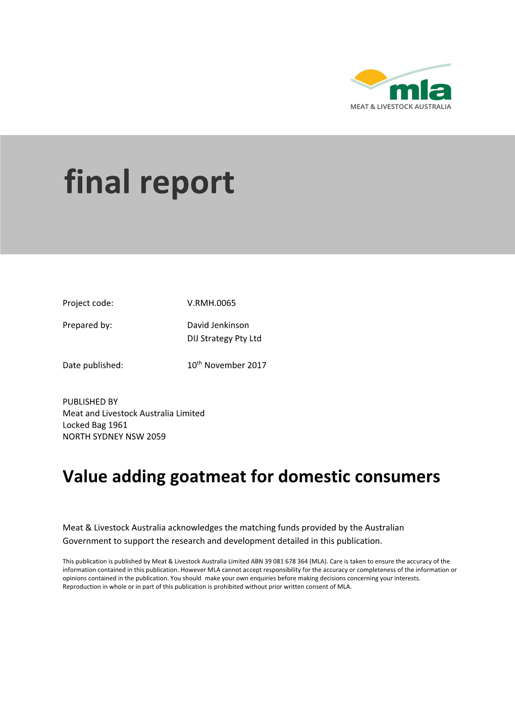 V.RMH.0065 Final Report