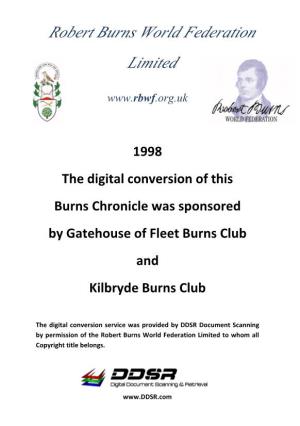 RBWF Burns Chronicle 1998