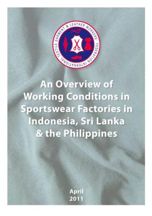 An Overview of Working Conditions in Sportswear Factories in Indonesia, Sri Lanka & the Philippines