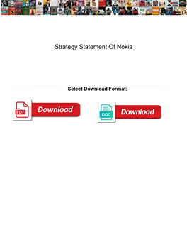 Strategy Statement of Nokia