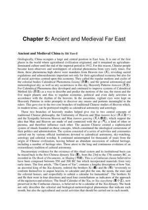 Chapter 5: Ancient and Medieval Far East
