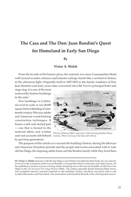 The Casa and the Don: Juan Bandini's Quest for Homeland In
