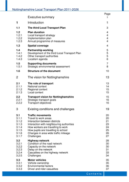 Local Transport Plan 2011-2026 Page Executive Summary I