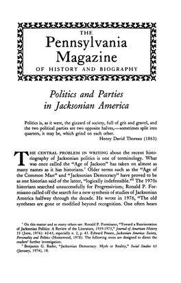 Pennsylvania Magazine of HISTORY and BIOGRAPHY