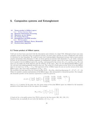 6. Composites Systems and Entanglement