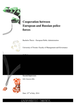 Cooperation Between European and Russian Police Forces
