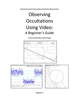 Video Occultation Manual