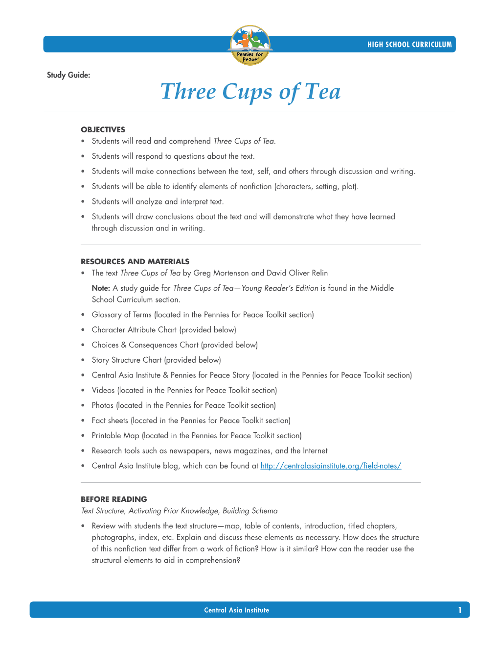 Three Cups of Tea