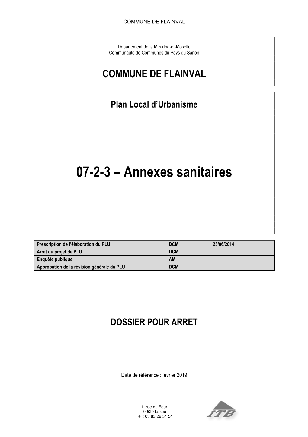 07-2-3 – Annexes Sanitaires