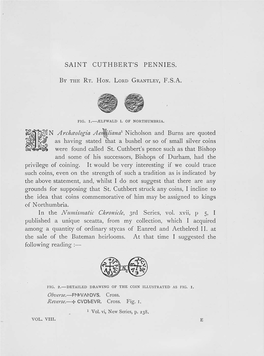 Saint Cuthbert's Pennies