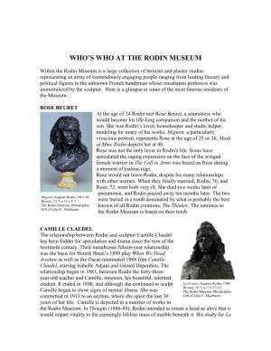 Who's Who at the Rodin Museum