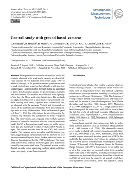 Contrail Study with Ground-Based Cameras