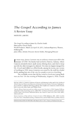The Gospel According to James a Review Essay