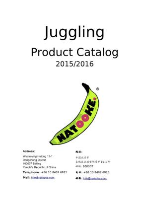 Juggling Product Catalog 2015/2016