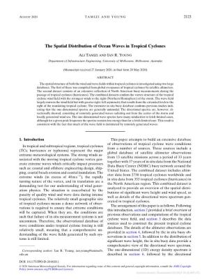 The Spatial Distribution of Ocean Waves in Tropical Cyclones