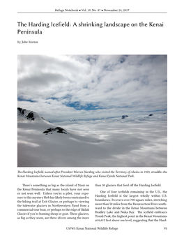 The Harding Icefield: a Shrinking Landscape on the Kenai Peninsula by John Morton