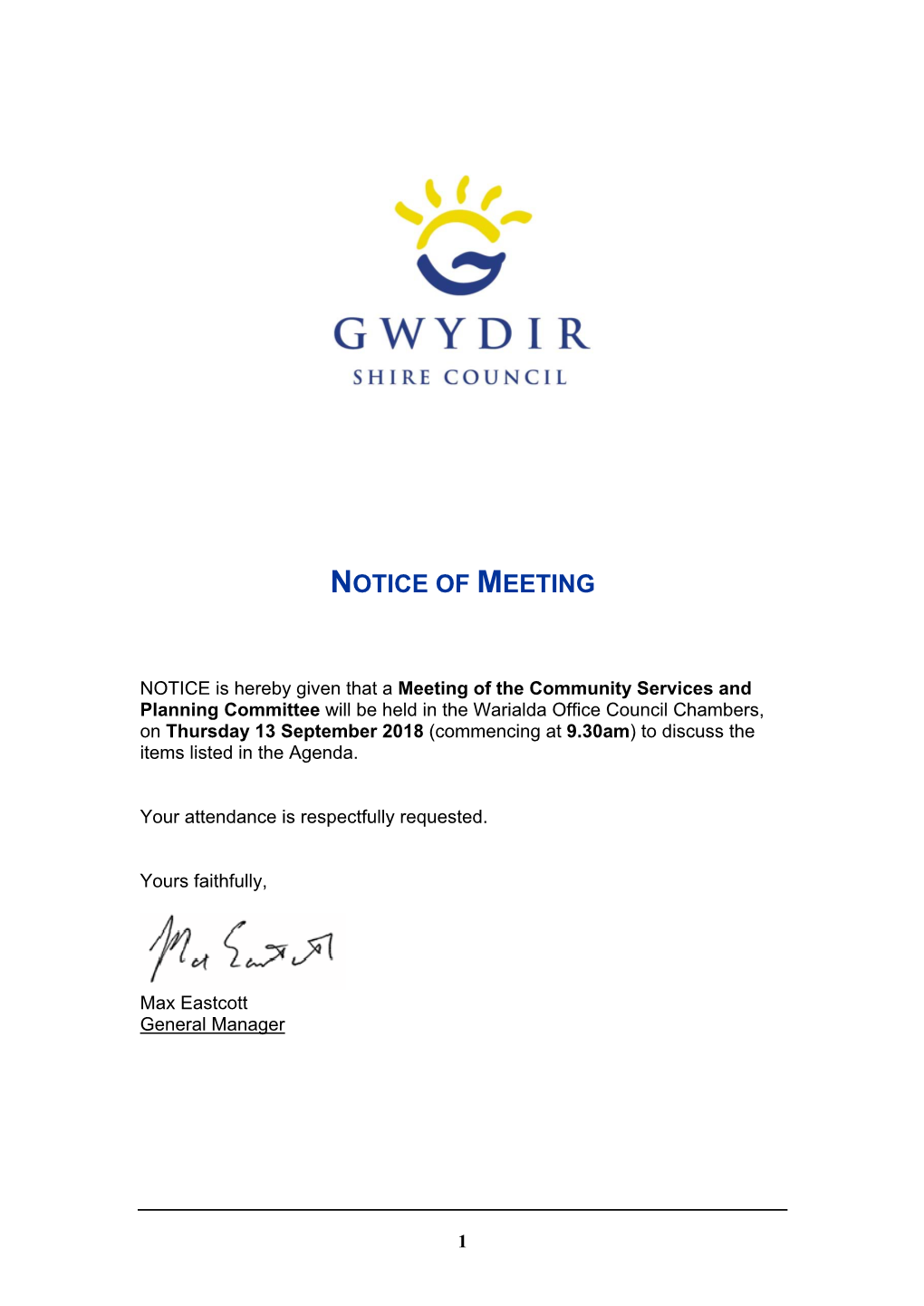 Notice of Meeting